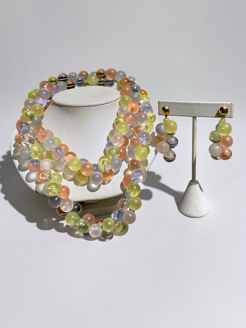 🌺Vintage Monet “Wisteria” Bubble Necklace & Earrings